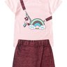 03 conjunto feminino infantil cute girl tam 2 ao 14 anos